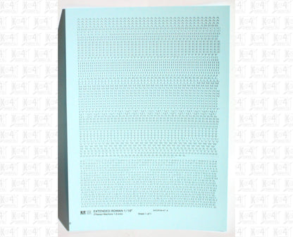 Extended Roman Letter Number Alphabet
