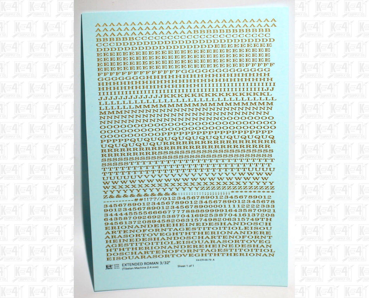 Extended Roman Letter Number Alphabet
