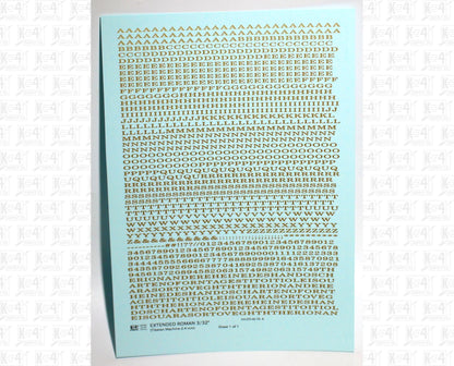 Extended Roman Letter Number Alphabet
