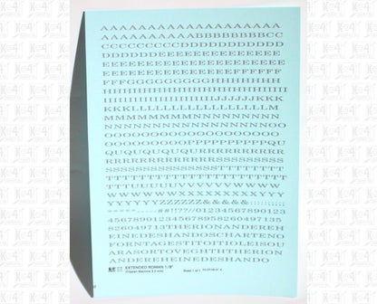 Extended Roman Letter Number Alphabet