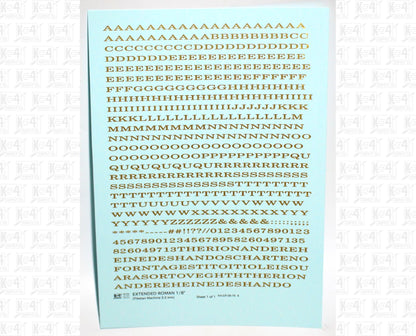 Extended Roman Letter Number Alphabet