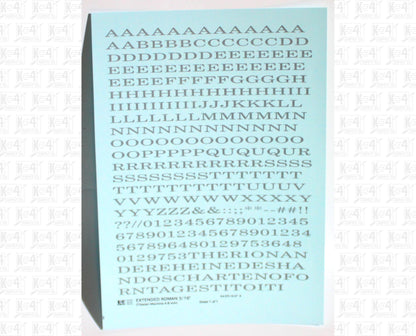 Extended Roman Letter Number Alphabet