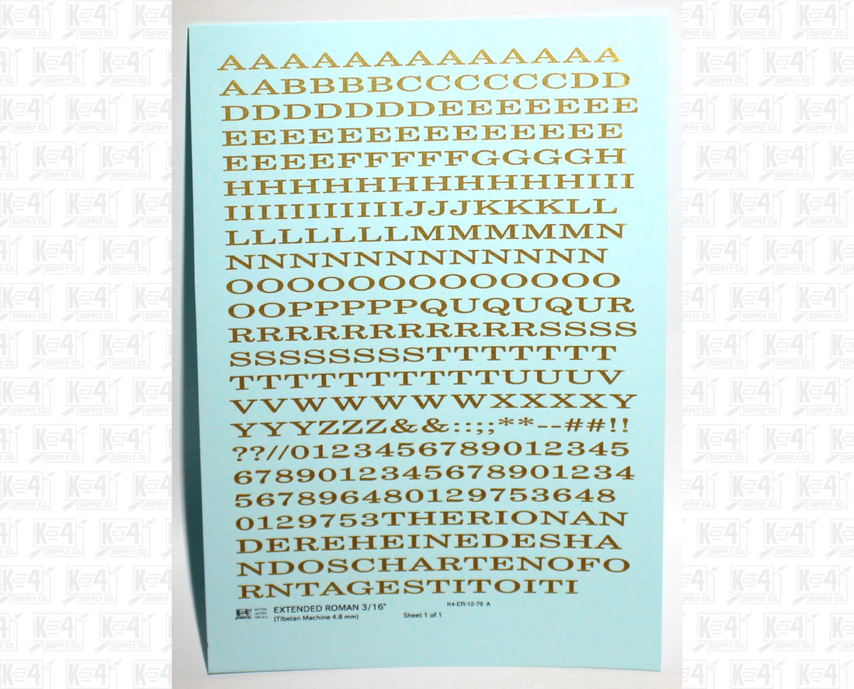 Extended Roman Letter Number Alphabet