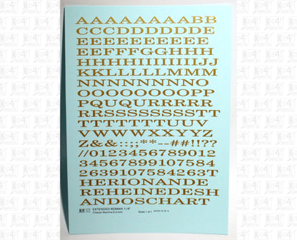 Extended Roman Letter Number Alphabet