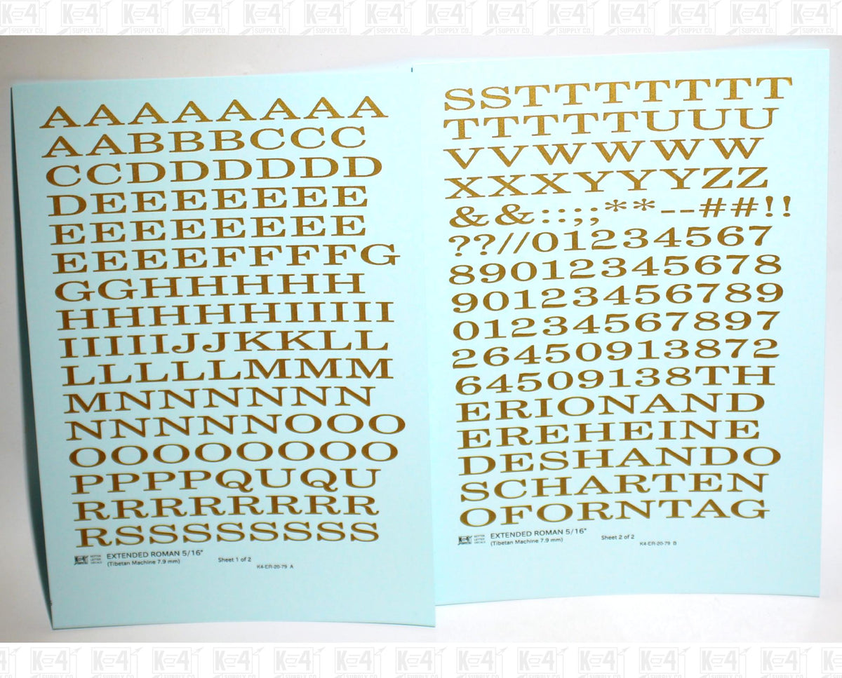 Extended Roman Letter Number Alphabet
