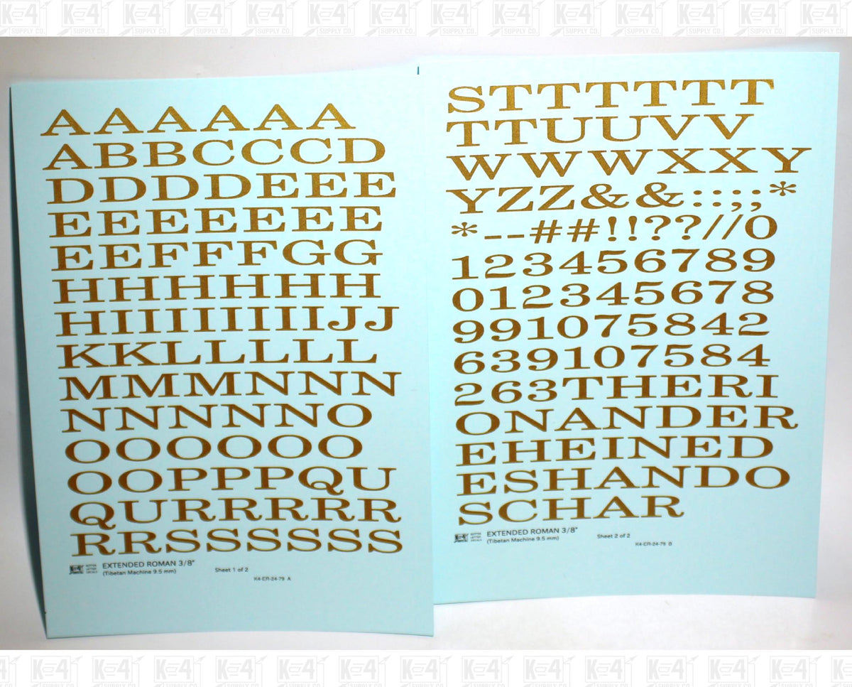 Extended Roman Letter Number Alphabet