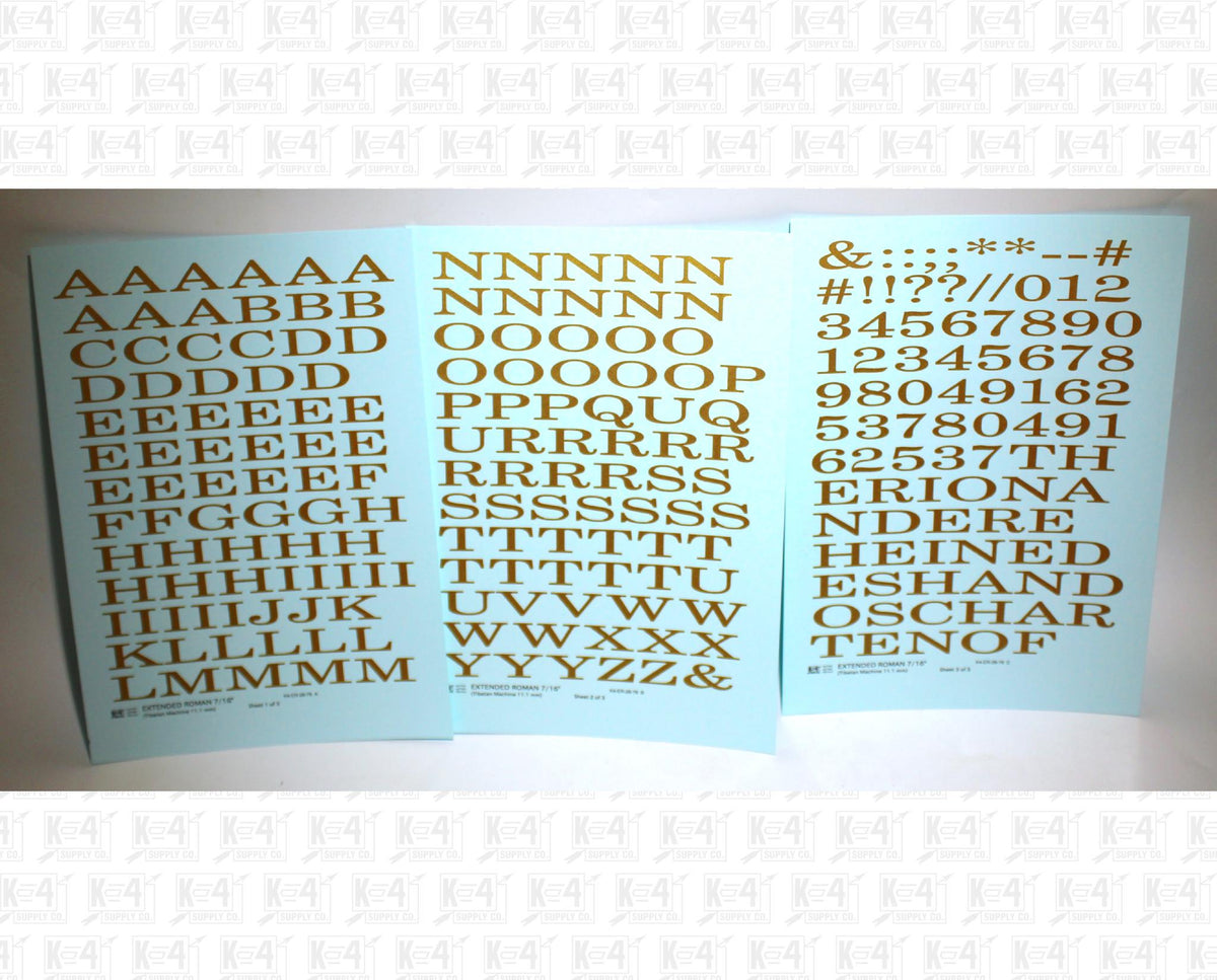 Extended Roman Letter Number Alphabet
