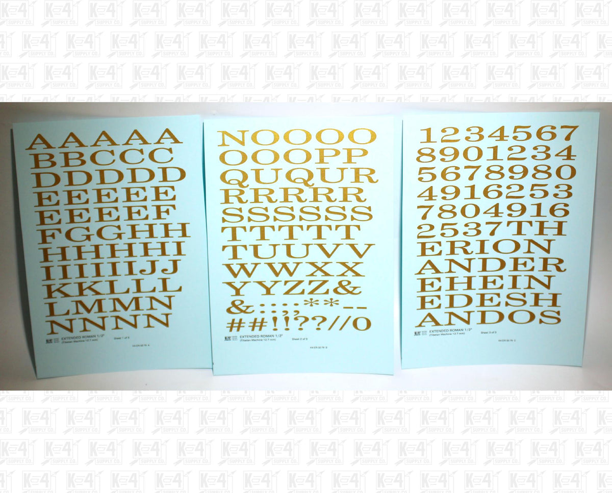 Extended Roman Letter Number Alphabet