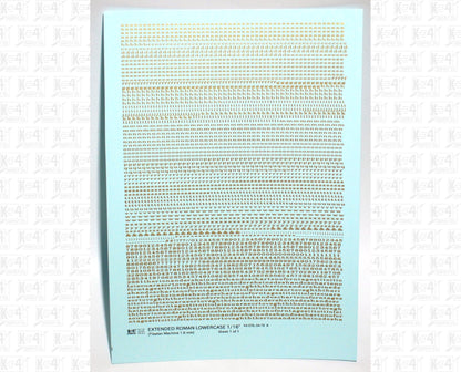 Lowercase Extended Roman Letter Number Alphabet