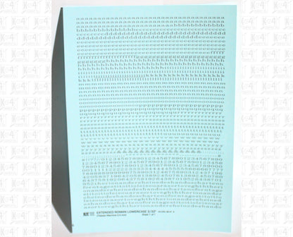 Lowercase Extended Roman Letter Number Alphabet