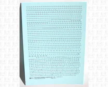 Lowercase Extended Roman Letter Number Alphabet