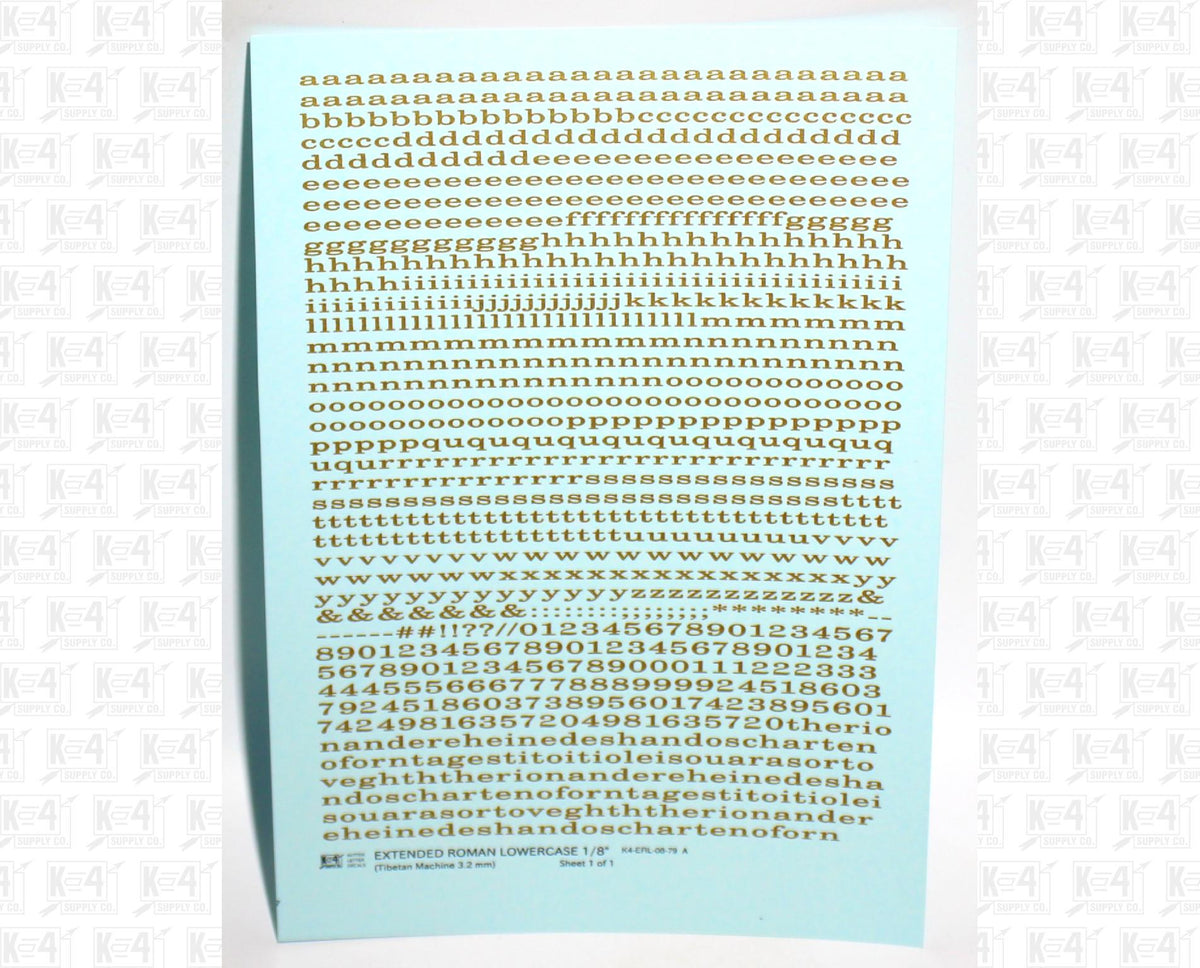 Lowercase Extended Roman Letter Number Alphabet