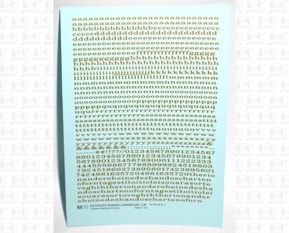 Lowercase Extended Roman Letter Number Alphabet