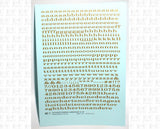 Lowercase Extended Roman Letter Number Alphabet