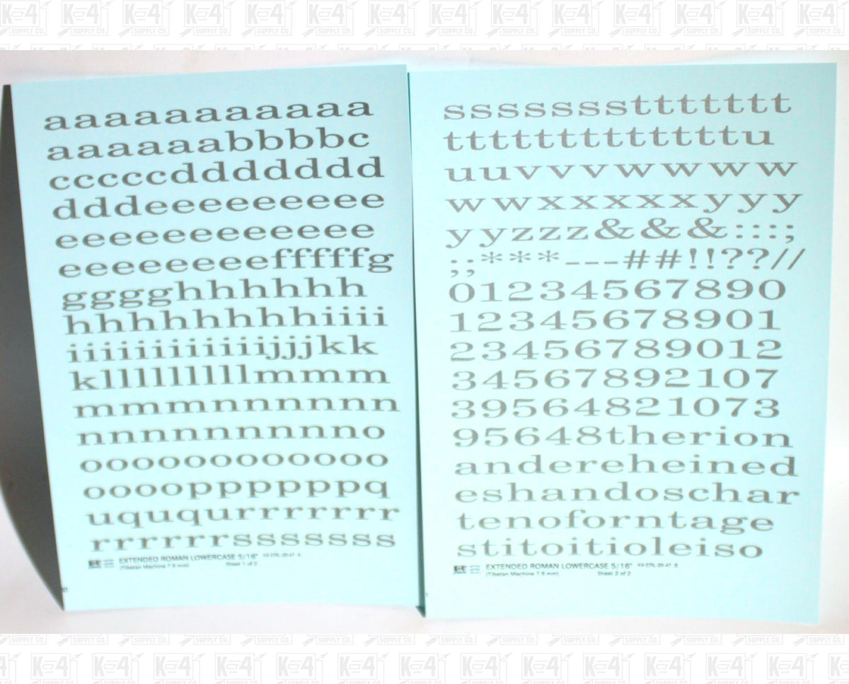 Lowercase Extended Roman Letter Number Alphabet