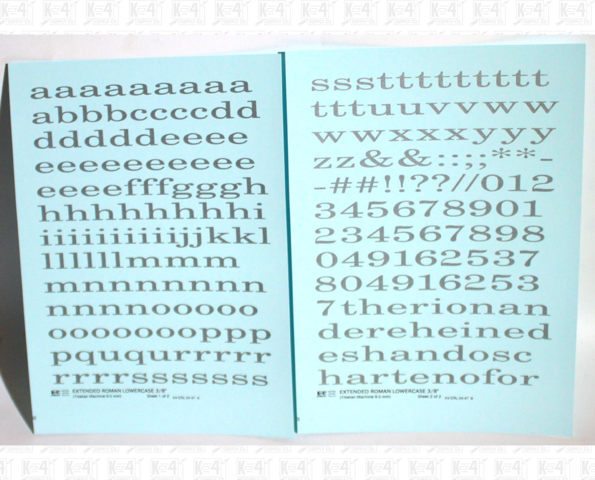 Lowercase Extended Roman Letter Number Alphabet