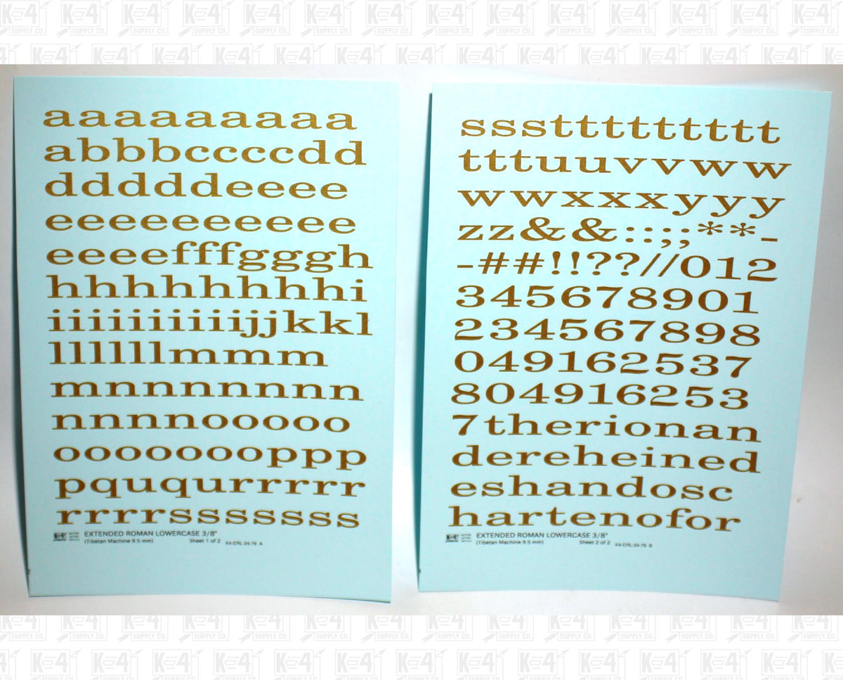 Lowercase Extended Roman Letter Number Alphabet