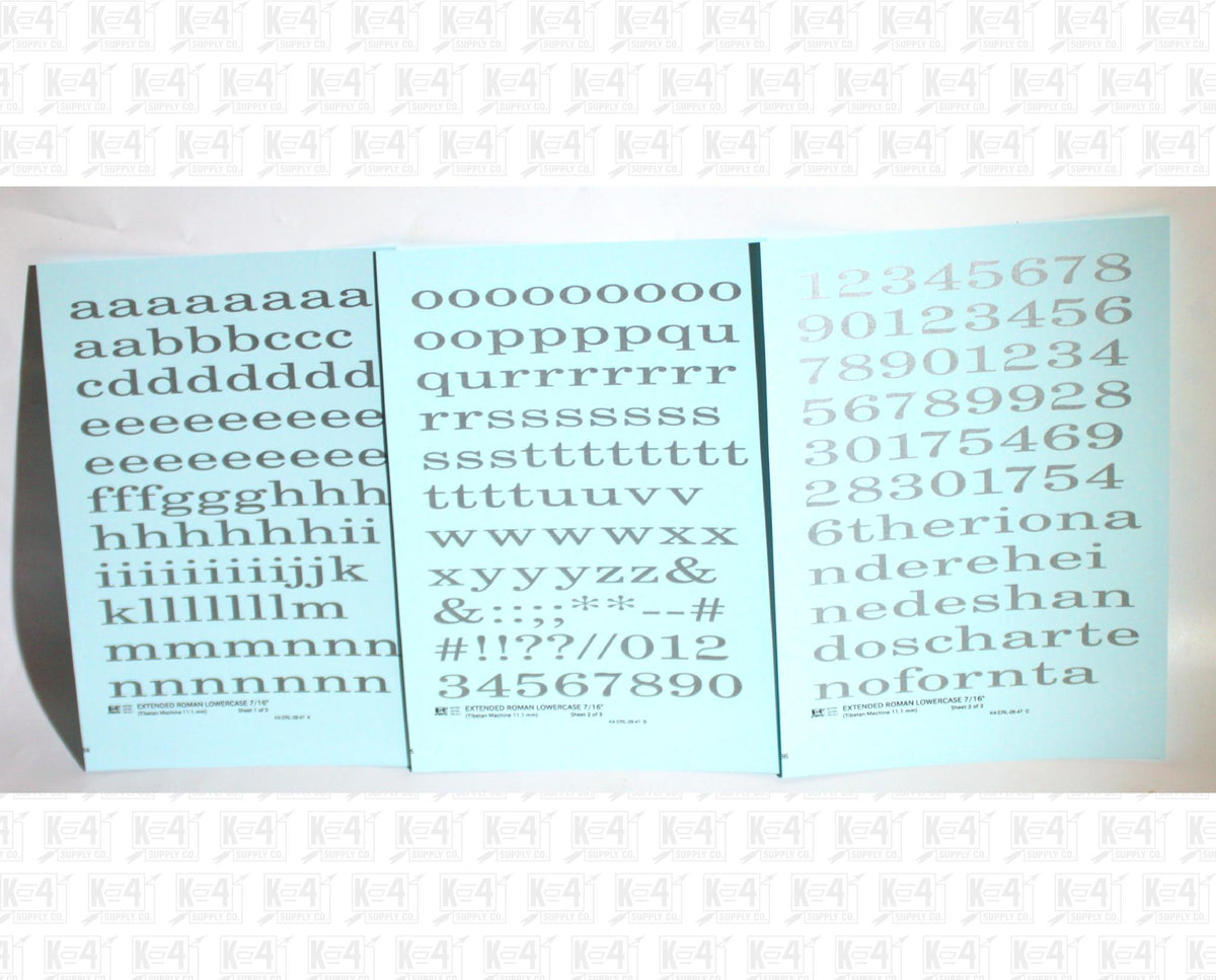 Lowercase Extended Roman Letter Number Alphabet