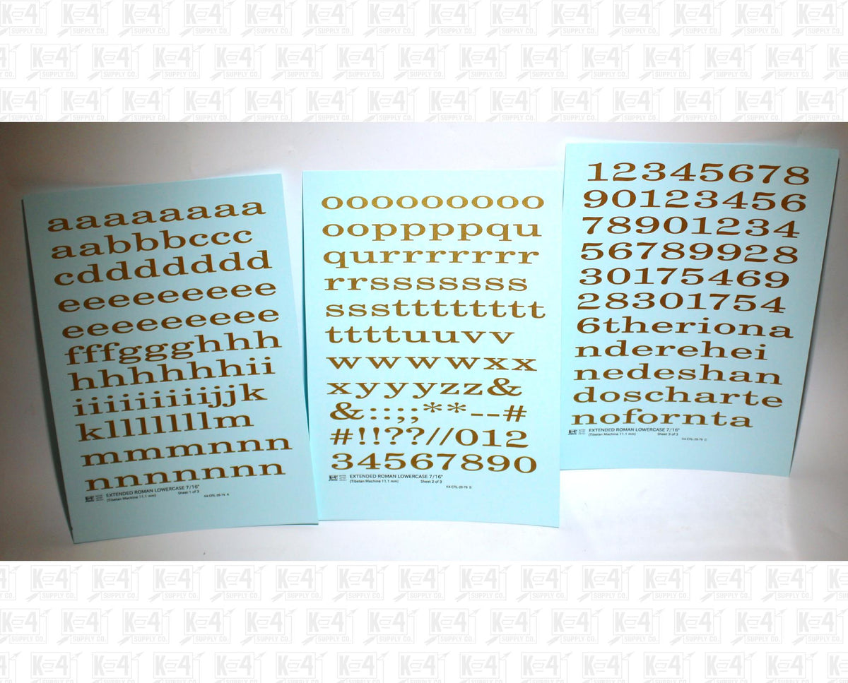 Lowercase Extended Roman Letter Number Alphabet
