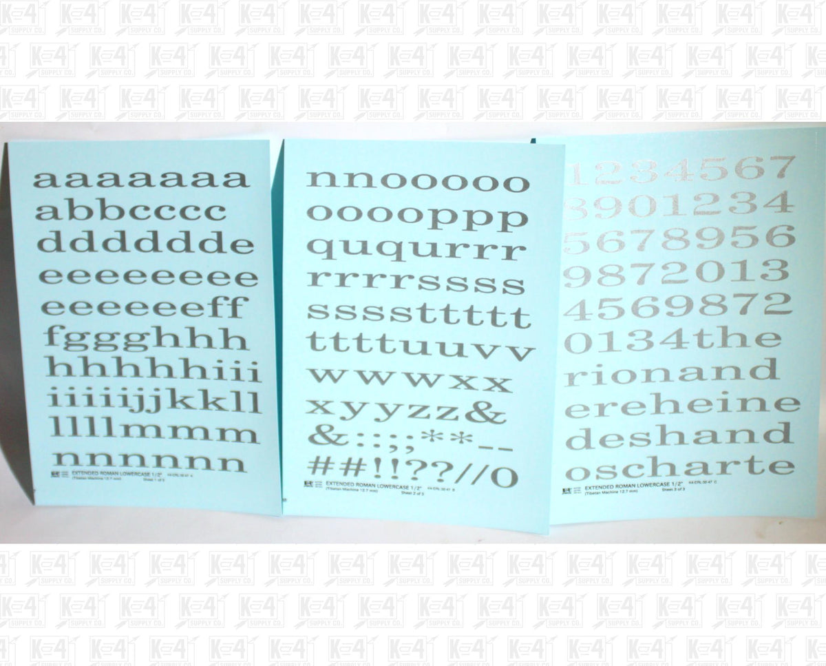Lowercase Extended Roman Letter Number Alphabet