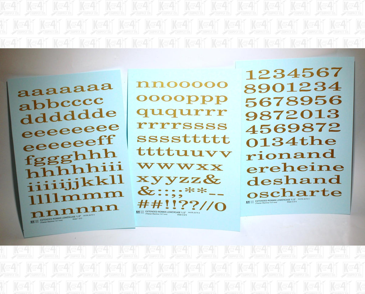 Lowercase Extended Roman Letter Number Alphabet