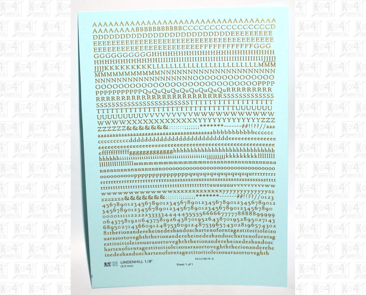 Lindenhill Letter Number Alphabet