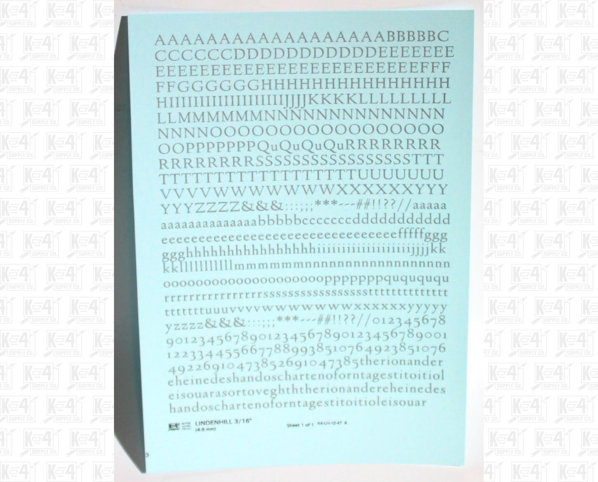 Lindenhill Letter Number Alphabet