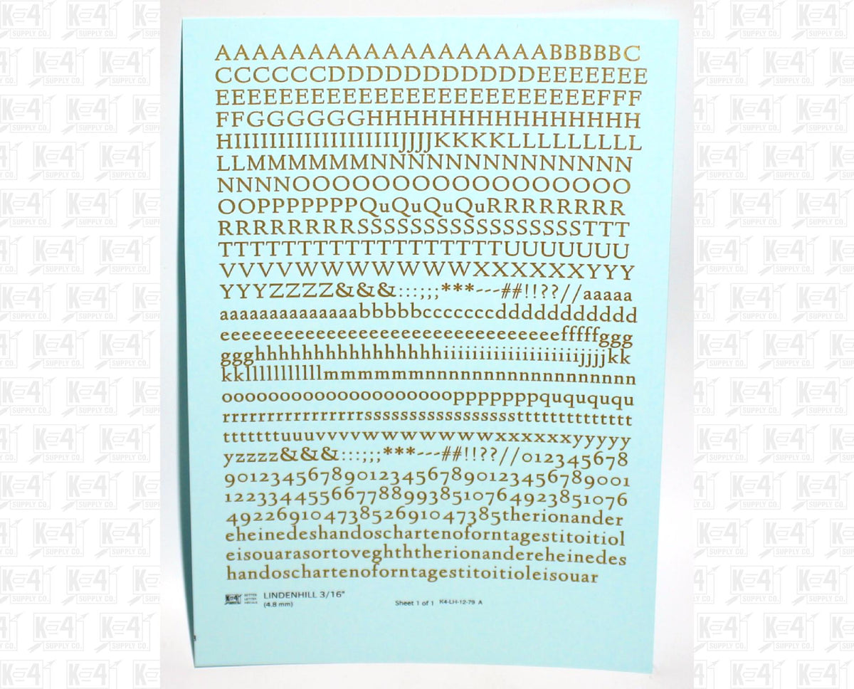 Lindenhill Letter Number Alphabet