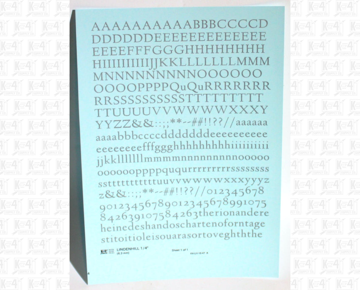 Lindenhill Letter Number Alphabet