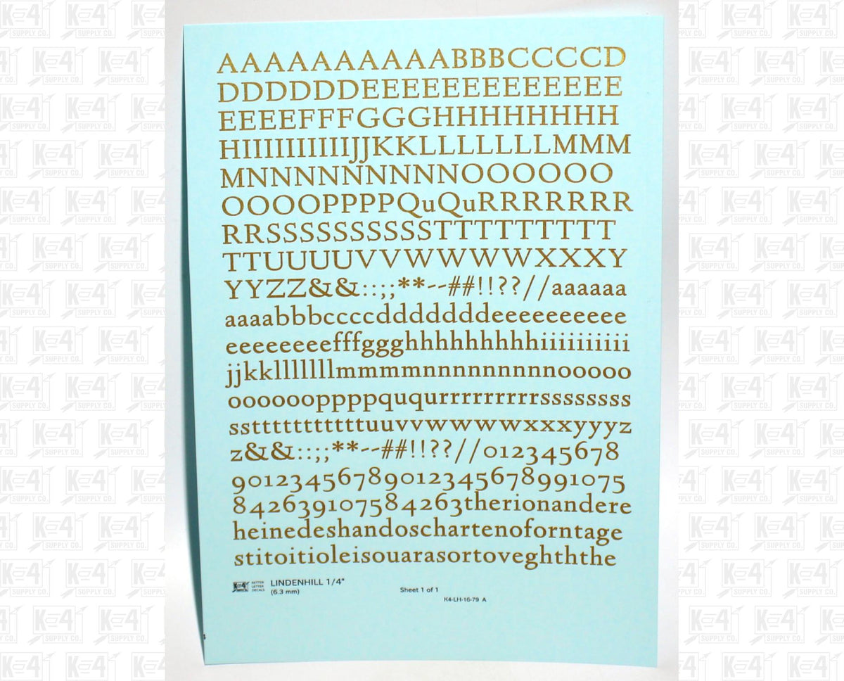 Lindenhill Letter Number Alphabet