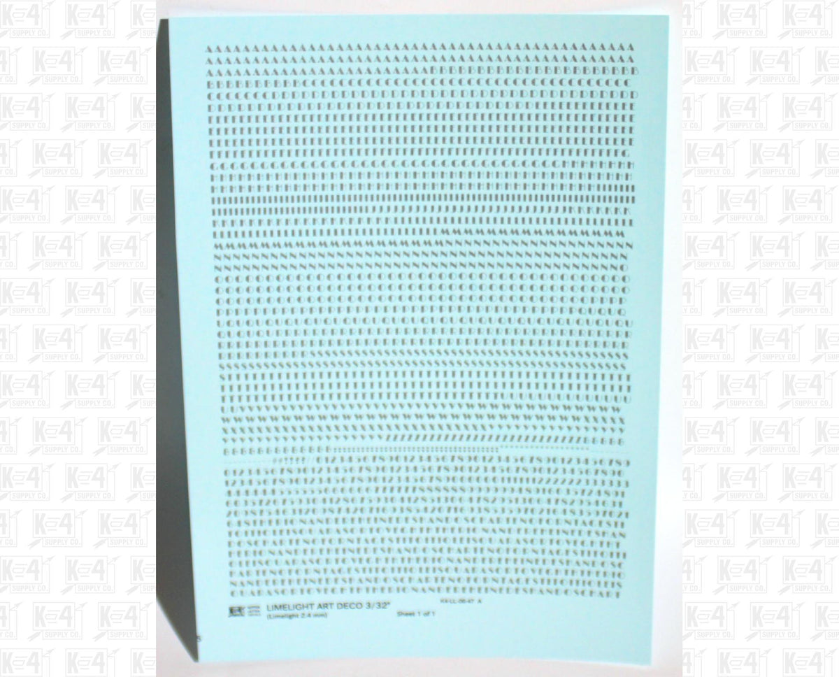 Limelight Art Deco Letter Number Alphabet