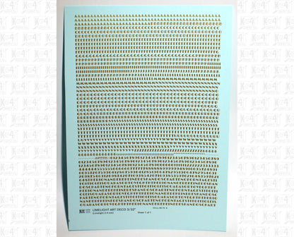 Limelight Art Deco Letter Number Alphabet