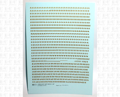 Limelight Art Deco Letter Number Alphabet