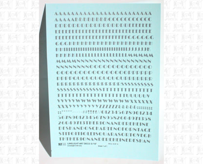 Limelight Art Deco Letter Number Alphabet
