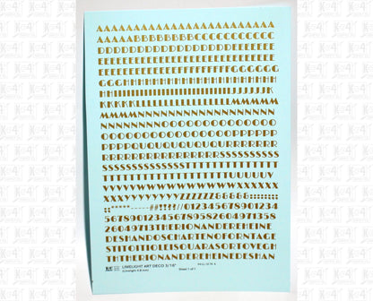 Limelight Art Deco Letter Number Alphabet
