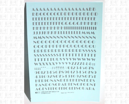 Limelight Art Deco Letter Number Alphabet