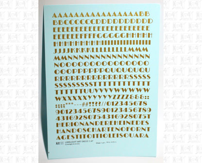 Limelight Art Deco Letter Number Alphabet