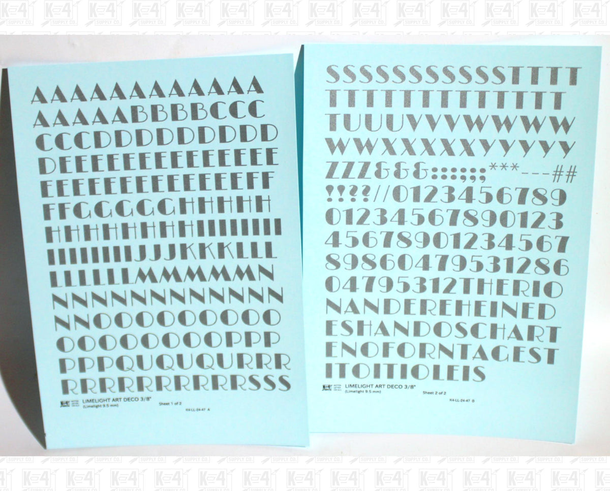 Limelight Art Deco Letter Number Alphabet