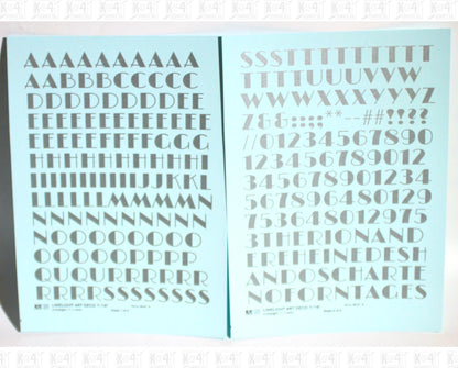 Limelight Art Deco Letter Number Alphabet