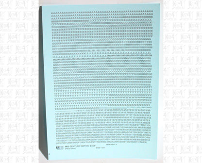 Mid Century Gothic Letter Number Alphabet