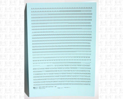Mid Century Gothic Letter Number Alphabet