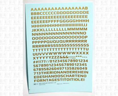 Mid Century Gothic Letter Number Alphabet
