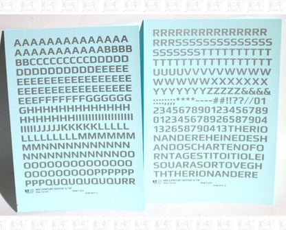 Mid Century Gothic Letter Number Alphabet