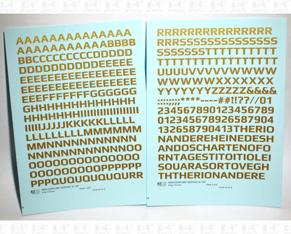Mid Century Gothic Letter Number Alphabet