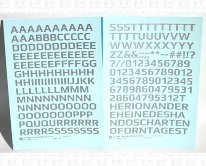 Mid Century Gothic Letter Number Alphabet