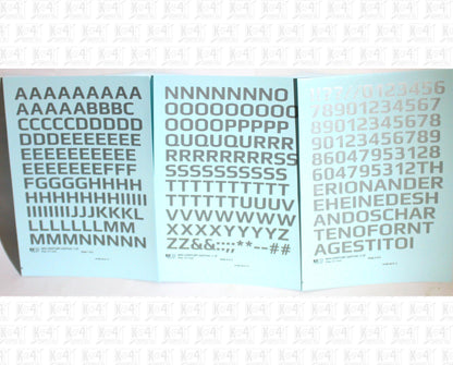 Mid Century Gothic Letter Number Alphabet
