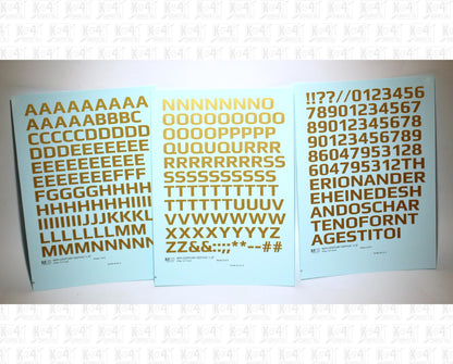 Mid Century Gothic Letter Number Alphabet