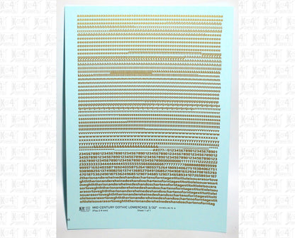 Lowercase Mid Century Gothic Letter Alphabet