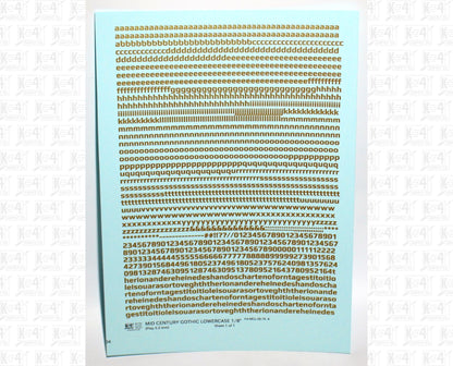 Lowercase Mid Century Gothic Letter Alphabet