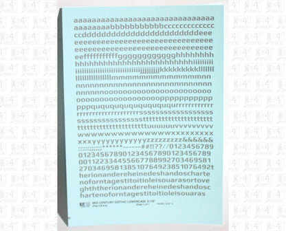 Lowercase Mid Century Gothic Letter Alphabet